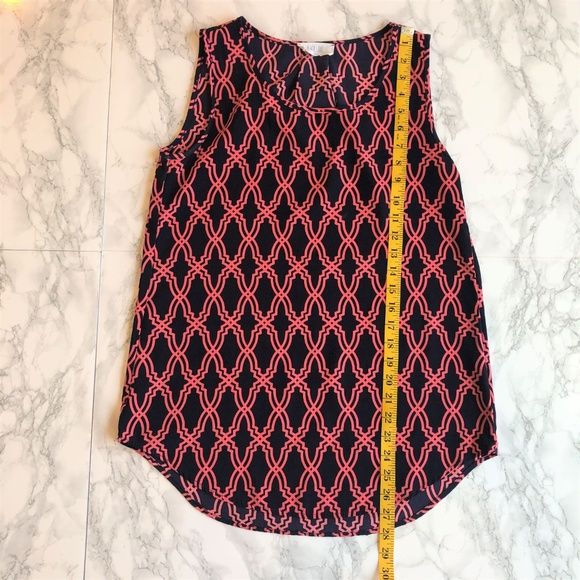 Peach Love - Coral & Navy Blouse - Picture 6 of 7